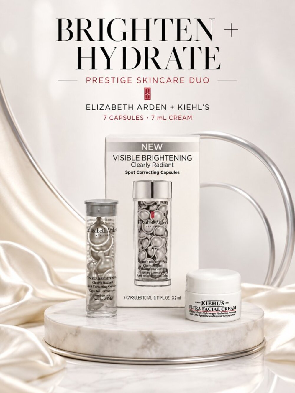 Elizabeth Arden Capsules & Kiehl’s Cream Set